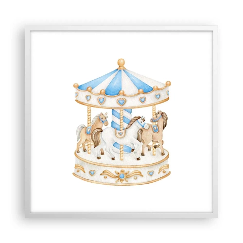 Affisch i vit ram - En ljuvlig barndom - 60x60 cm