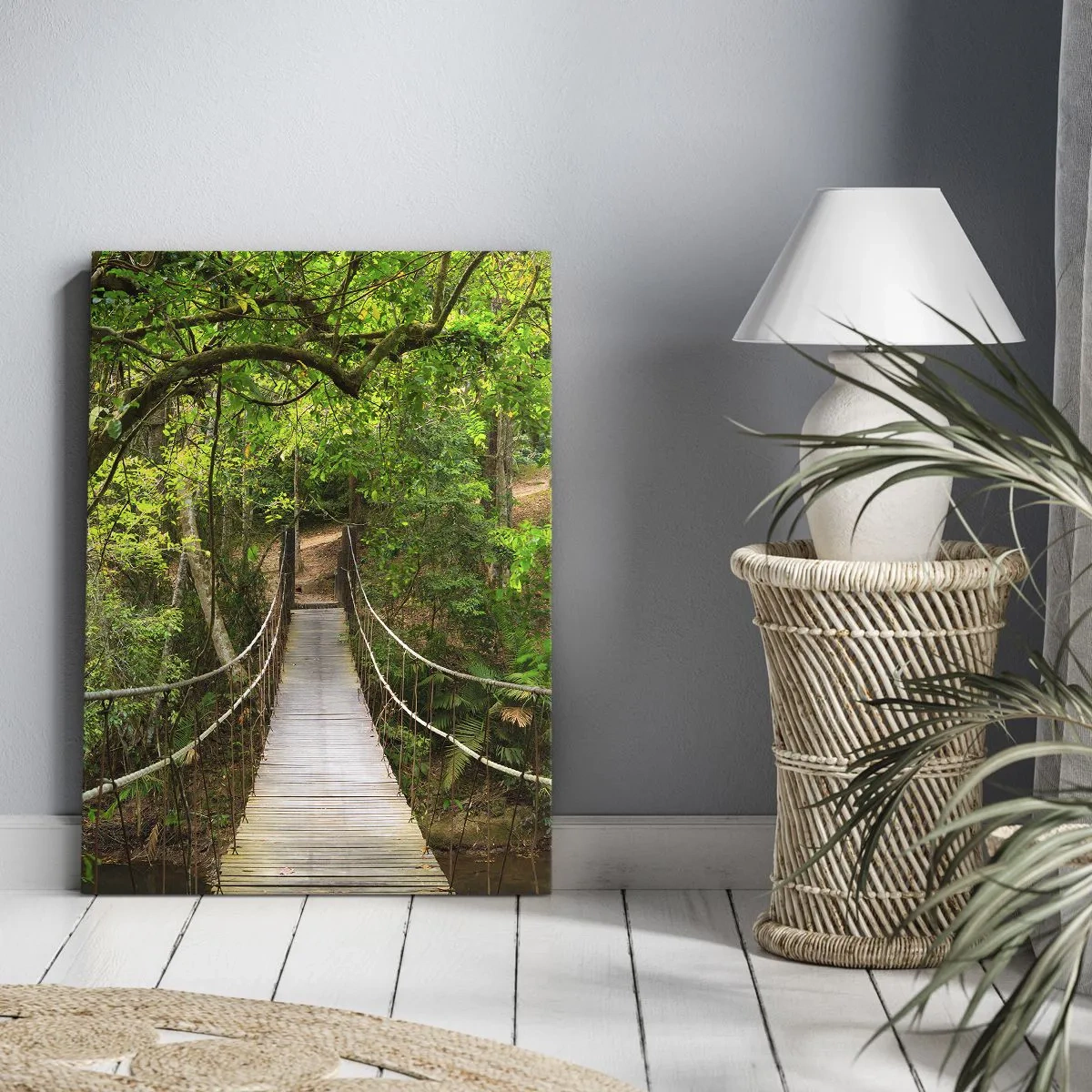 Canvastavla - Bild på duk - Ty trädgården är full av klätterväxter - 50x70 cm