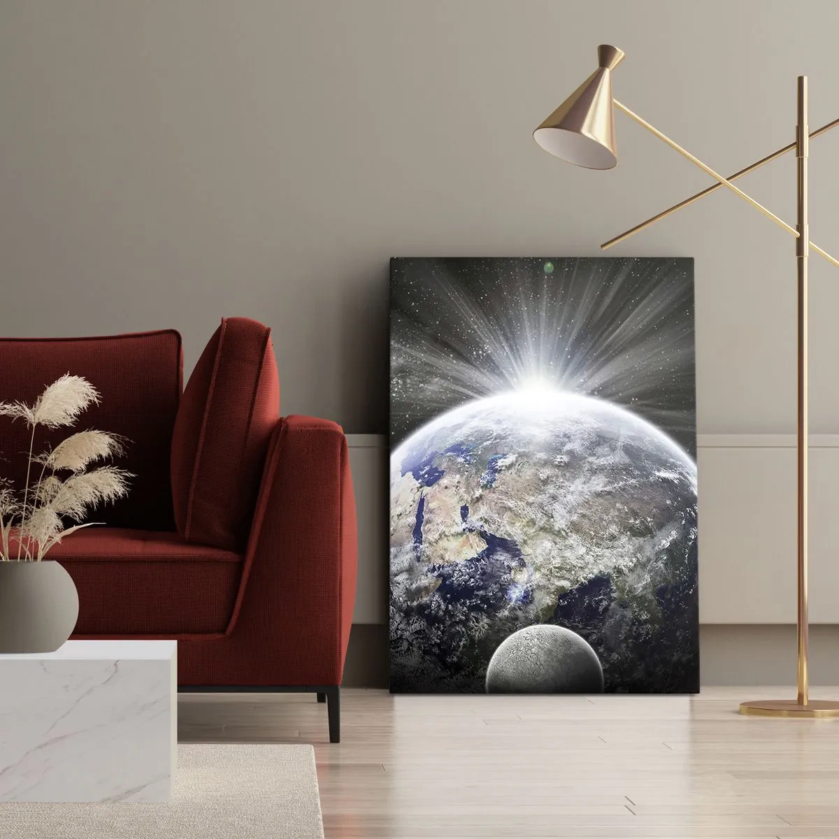 Canvastavla - Bild på duk - I fullt sken - 50x70 cm