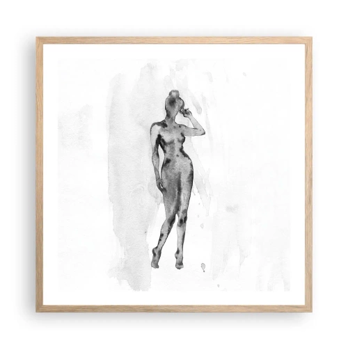 Affisch i ram av ljusek - En studie om kvinnlighetens perfektion - 60x60 cm