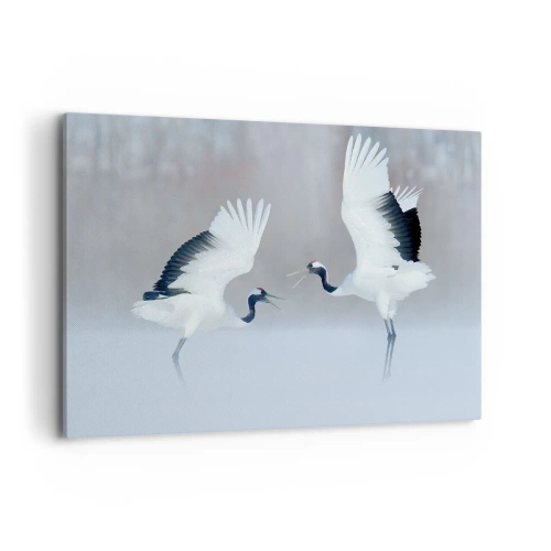 Canvastavla - Bild på duk - Dansen i dimman - 100x70 cm