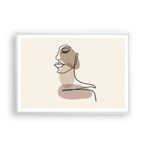 Affisch i vit ram - Lyssnar på sig själv - 100x70 cm