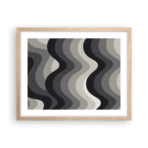 Affisch i ram av ljusek - Våg efter våg - 50x40 cm