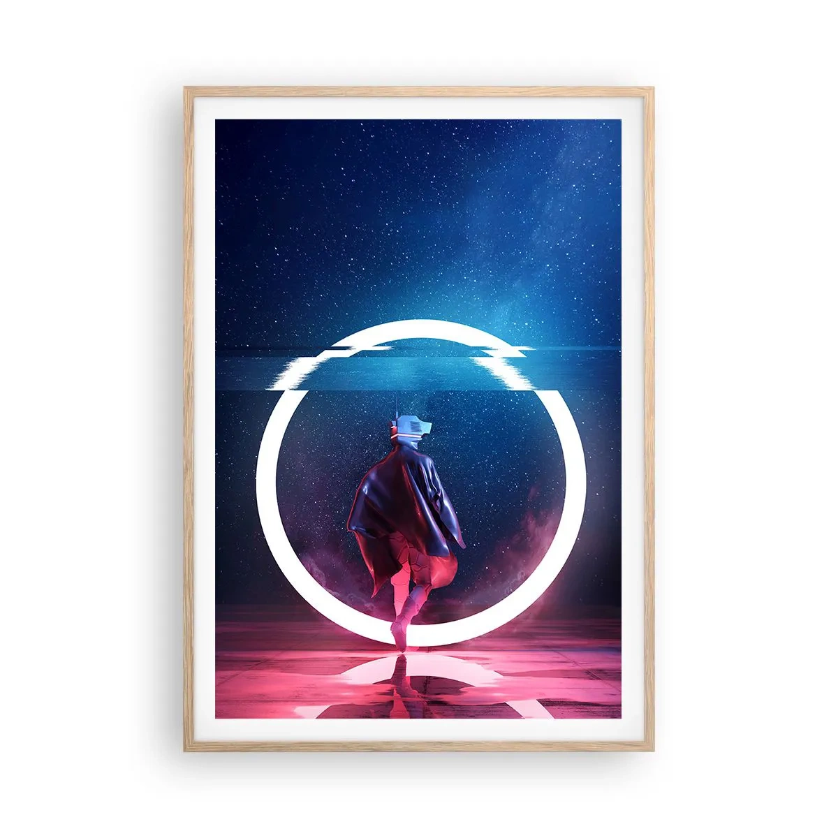 Affisch i ram av ljusek - Mellan världar - 70x100 cm