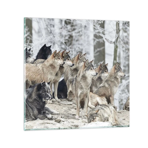 Glastavla - Bild på glas - Familj och vänner - 30x30 cm