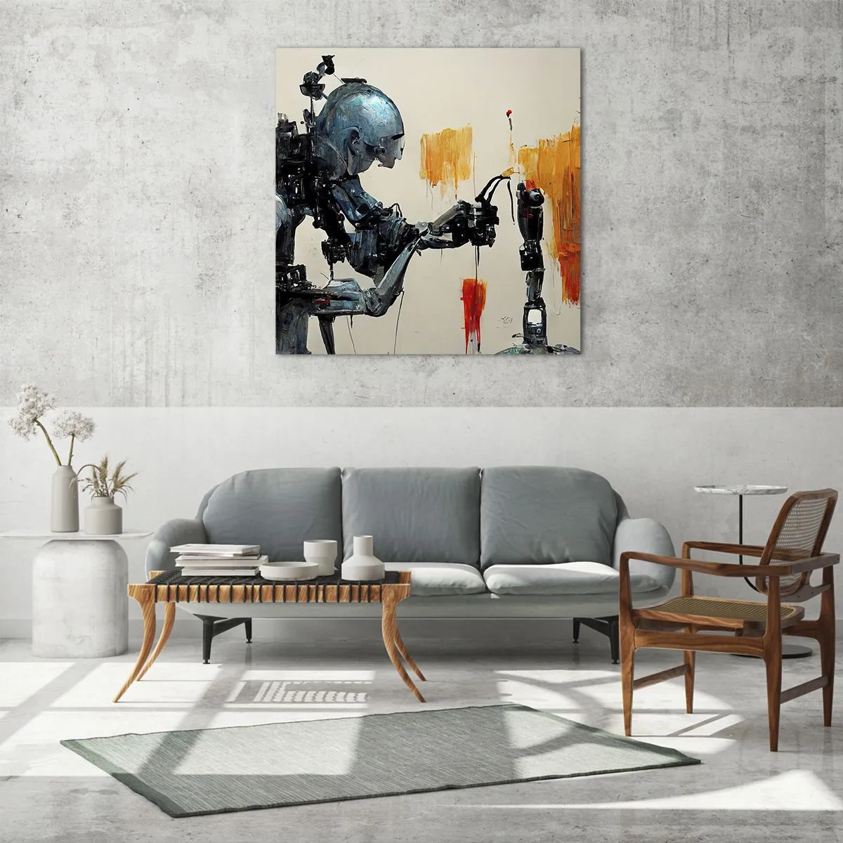 Glastavla - Bild på glas - Kommer i morgon... - 50x50 cm