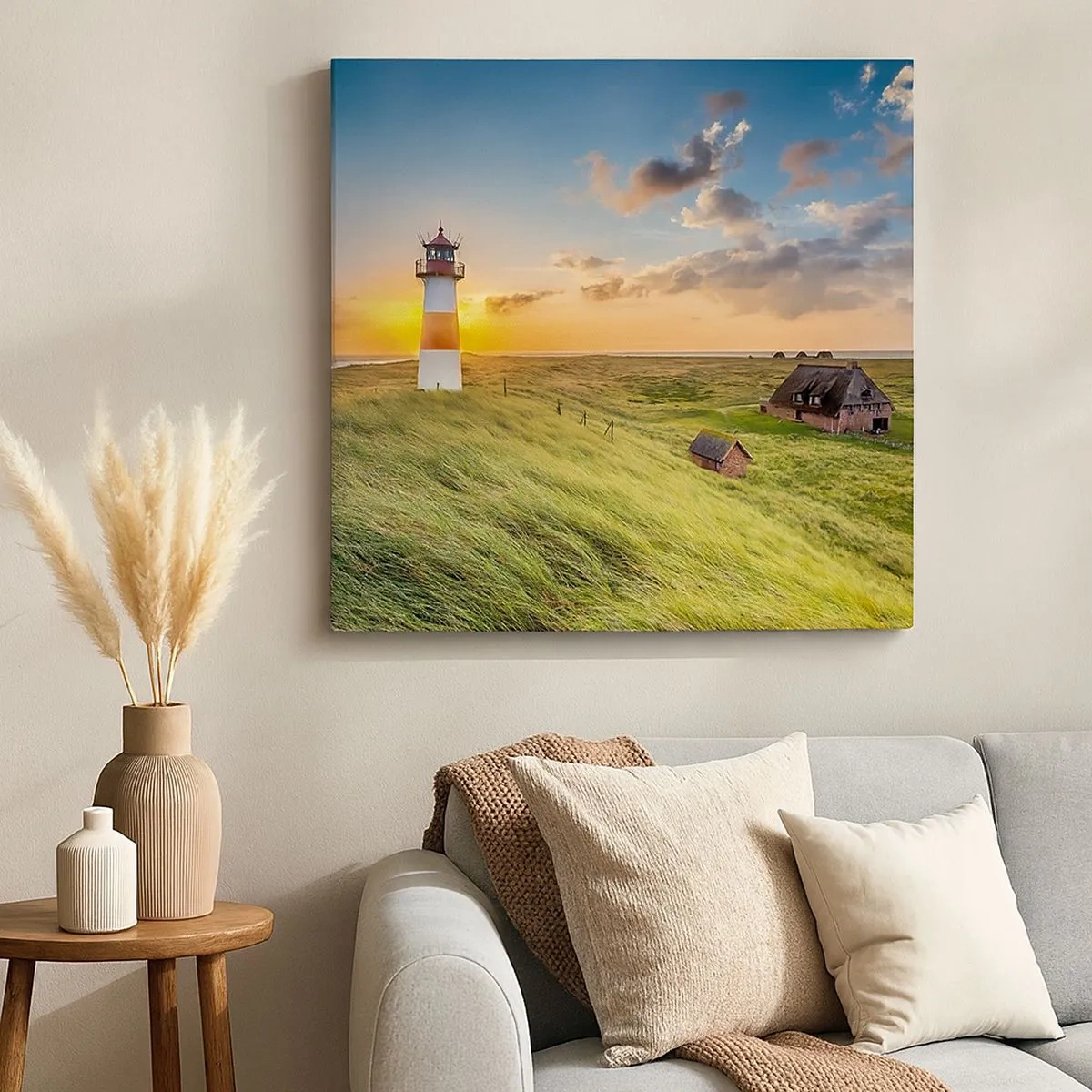 Canvastavla - Bild på duk - Mellan vågorna - 30x30 cm