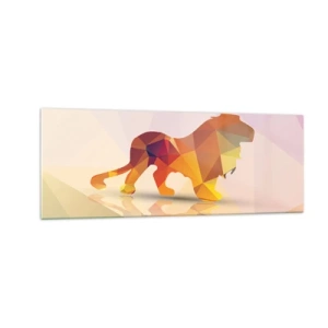 Glastavla - Bild på glas - Diamantkung - 140x50 cm