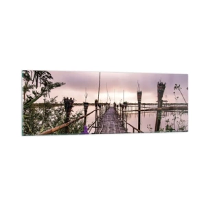 Glastavla - Bild på glas - Asiens lugn och tystnad - 90x30 cm