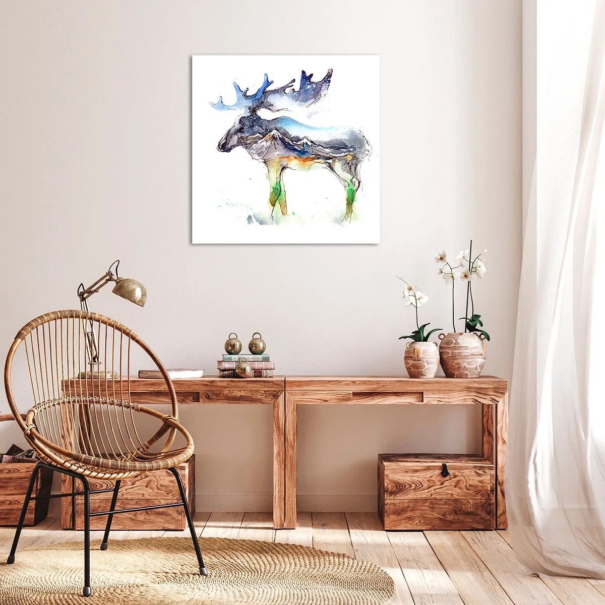 Canvastavla - Bild på duk - Vintersagans figur - 50x50 cm