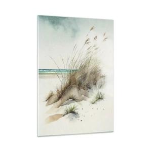 Glastavla - Bild på glas - Inlindad i sand - 50x70 cm