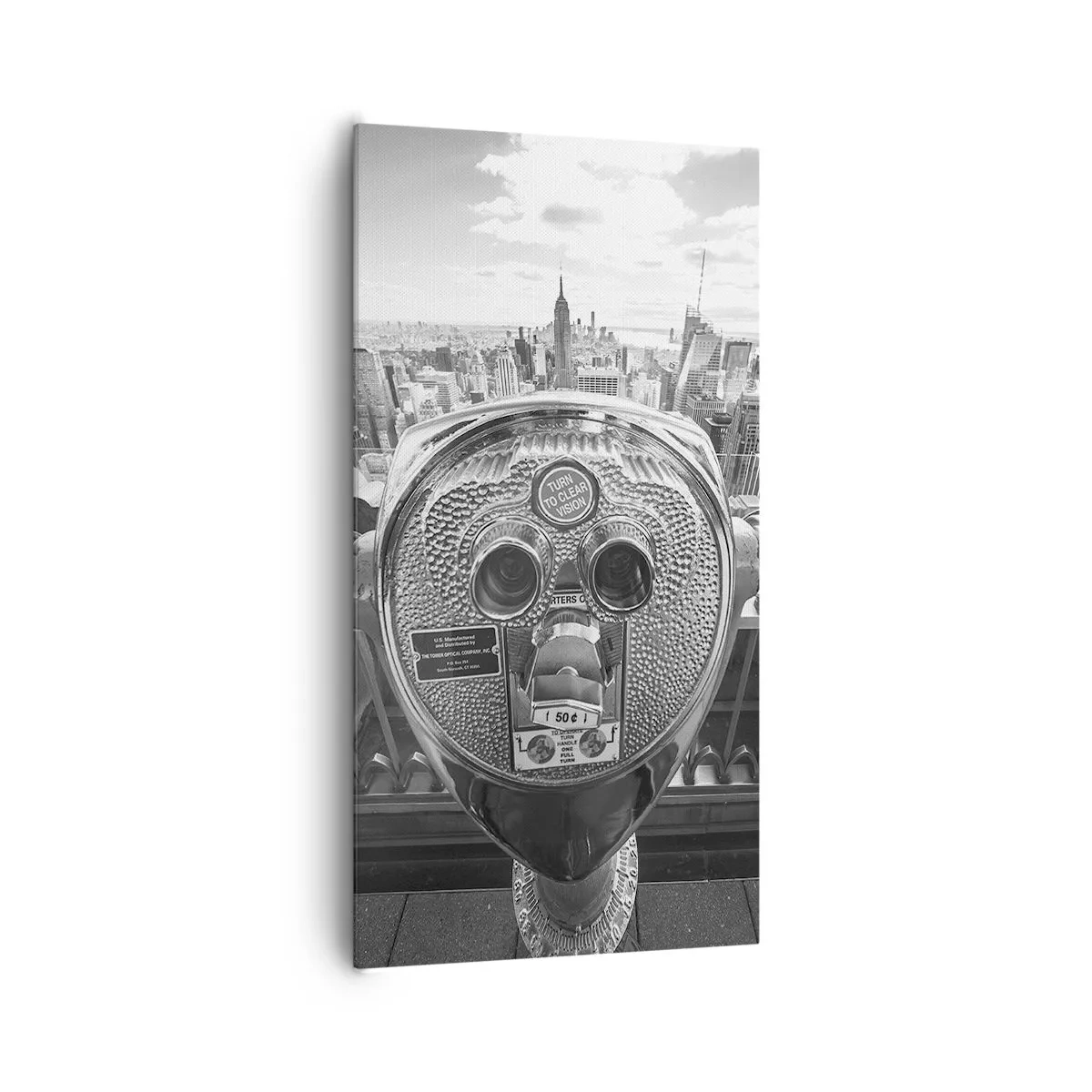 Canvastavla - Bild på duk - Stad över städerna - 65x120 cm