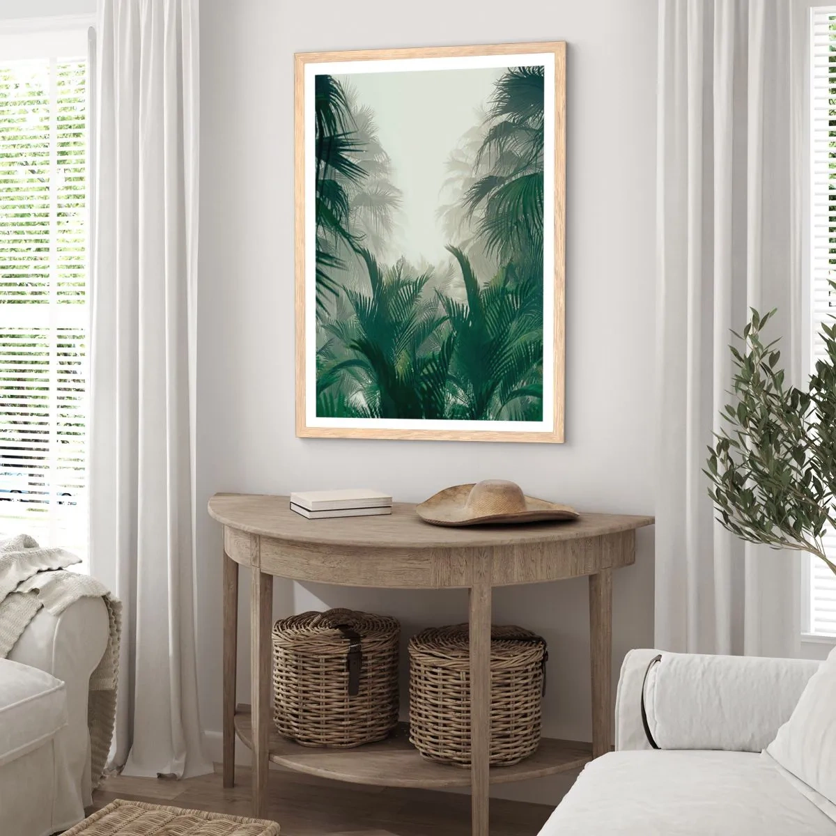 Affisch i ram av ljusek - Tropisk hemlighet - 50x70 cm