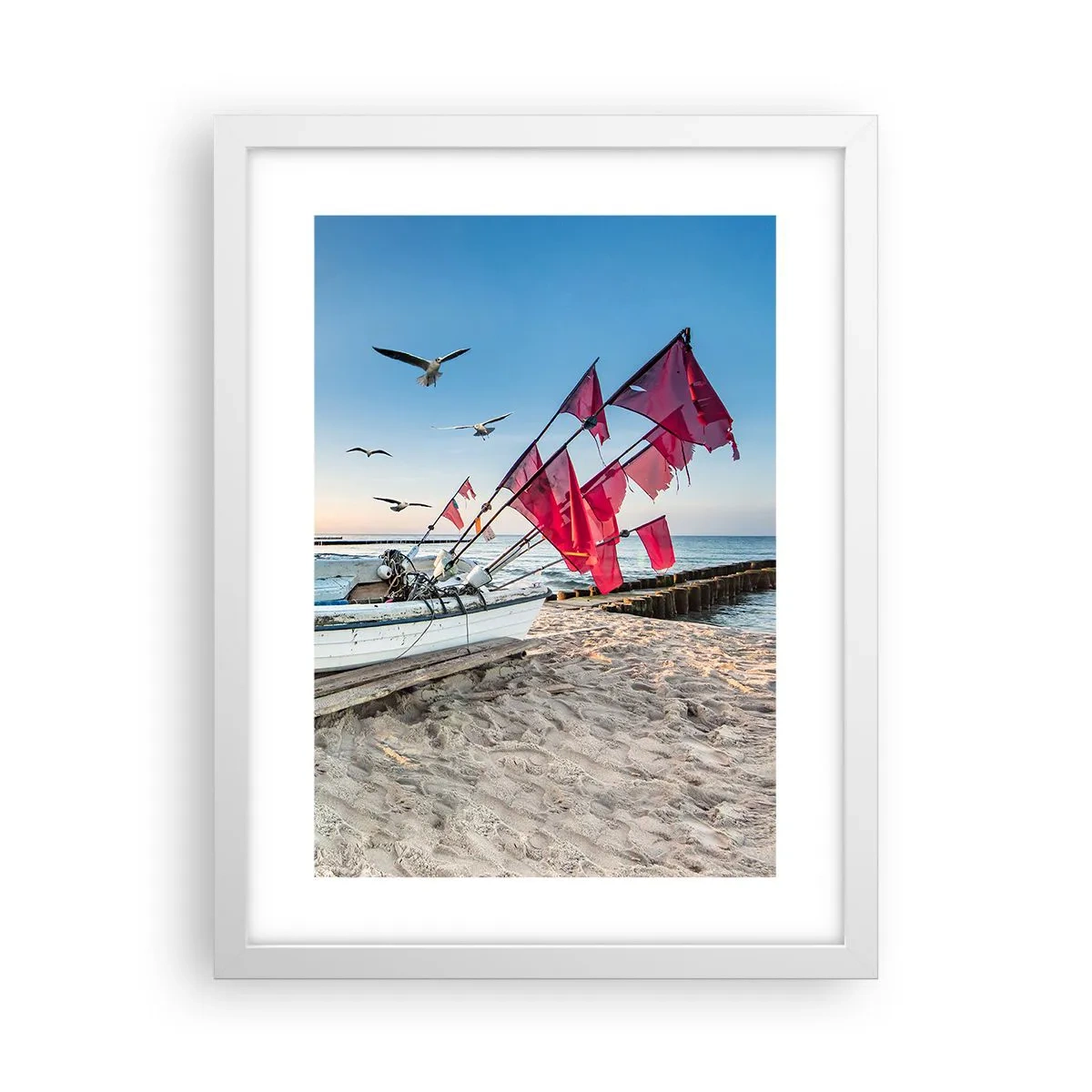 Affisch i vit ram - Välförtjänt vila - 30x40 cm