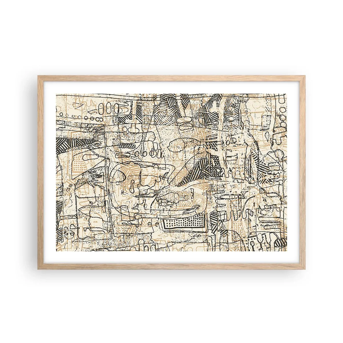 Affisch i ram av ljusek - Väntar på avkodning - 70x50 cm