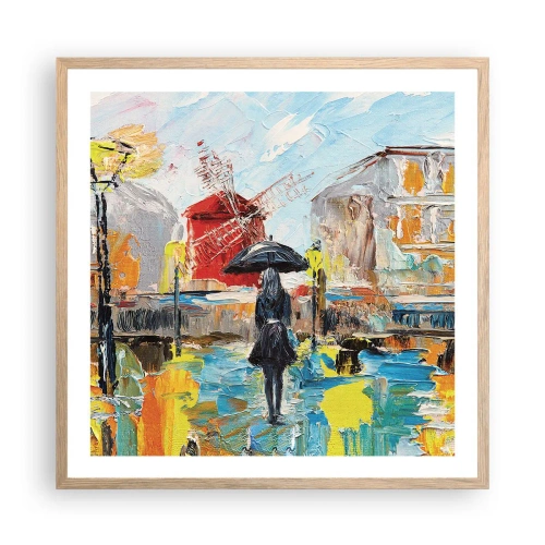 Affisch i ram av ljusek - Parislegender - 60x60 cm