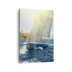 Canvastavla - Bild på duk - Dags att lämna staden - 70x100 cm