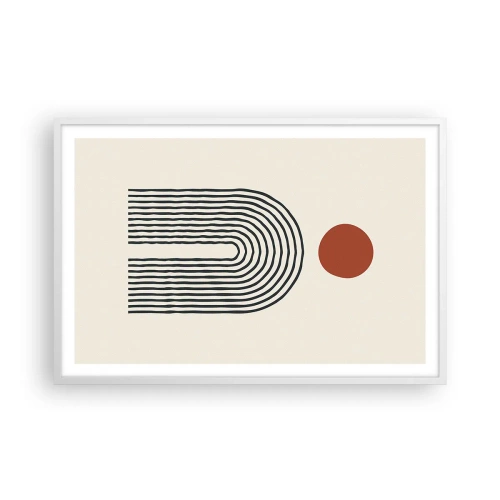 Affisch i vit ram - Formernas och färgernas magnetism - 91x61 cm