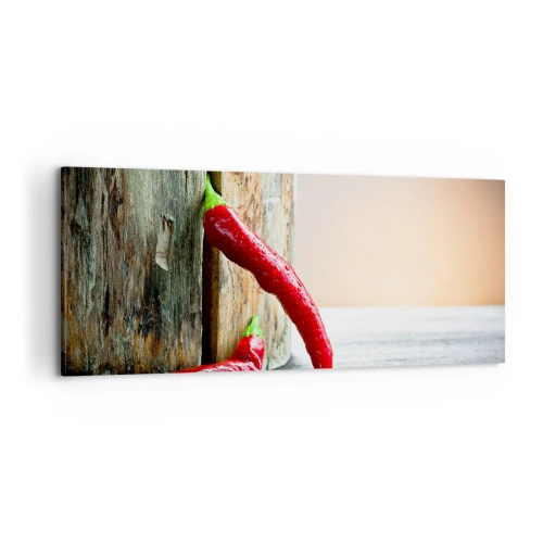 Canvastavla - Bild på duk - Red hot chili peppers - 100x40 cm