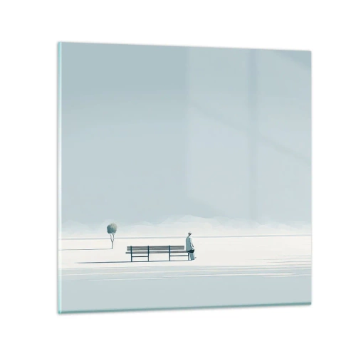 Glastavla - Bild på glas - Ja, jag väntar. - 70x70 cm