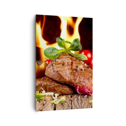 Canvastavla - Bild på duk - Framtrollad med glöd - 80x120 cm