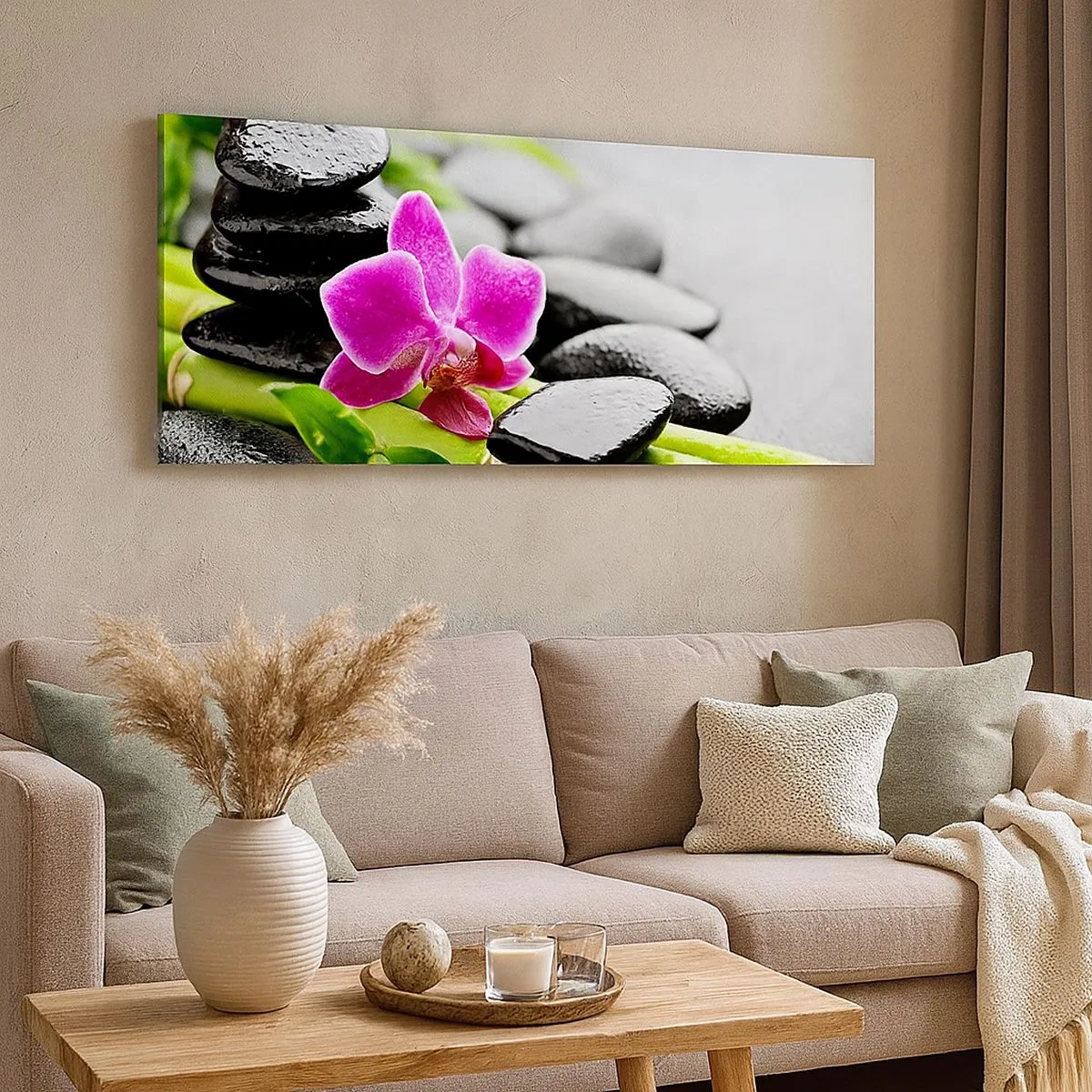 Canvastavla - Bild på duk - Lugn balans - 100x40 cm