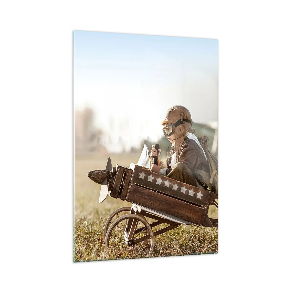 Glastavla - Bild på glas - Stort mot drömmarna - 50x70 cm