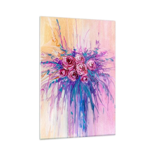 Glastavla - Bild på glas - Rosfontän - 80x120 cm