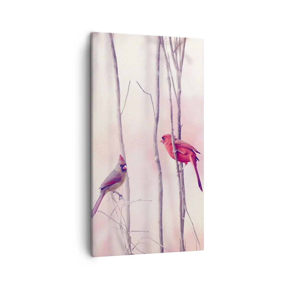 Canvastavla - Bild på duk - Rosa skogens saga - 45x80 cm