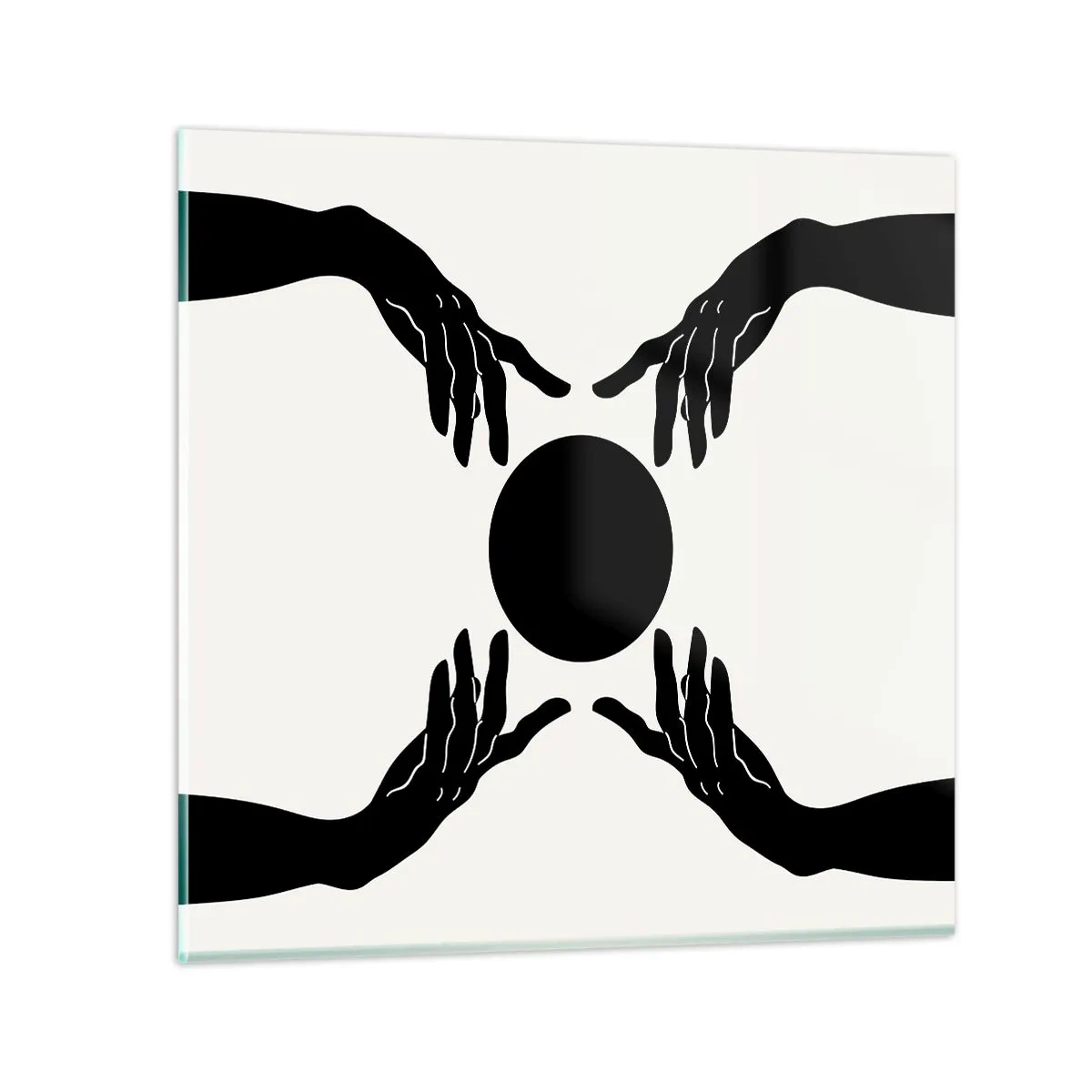 Glastavla - Bild på glas - Ett hemligt tecken - 30x30 cm