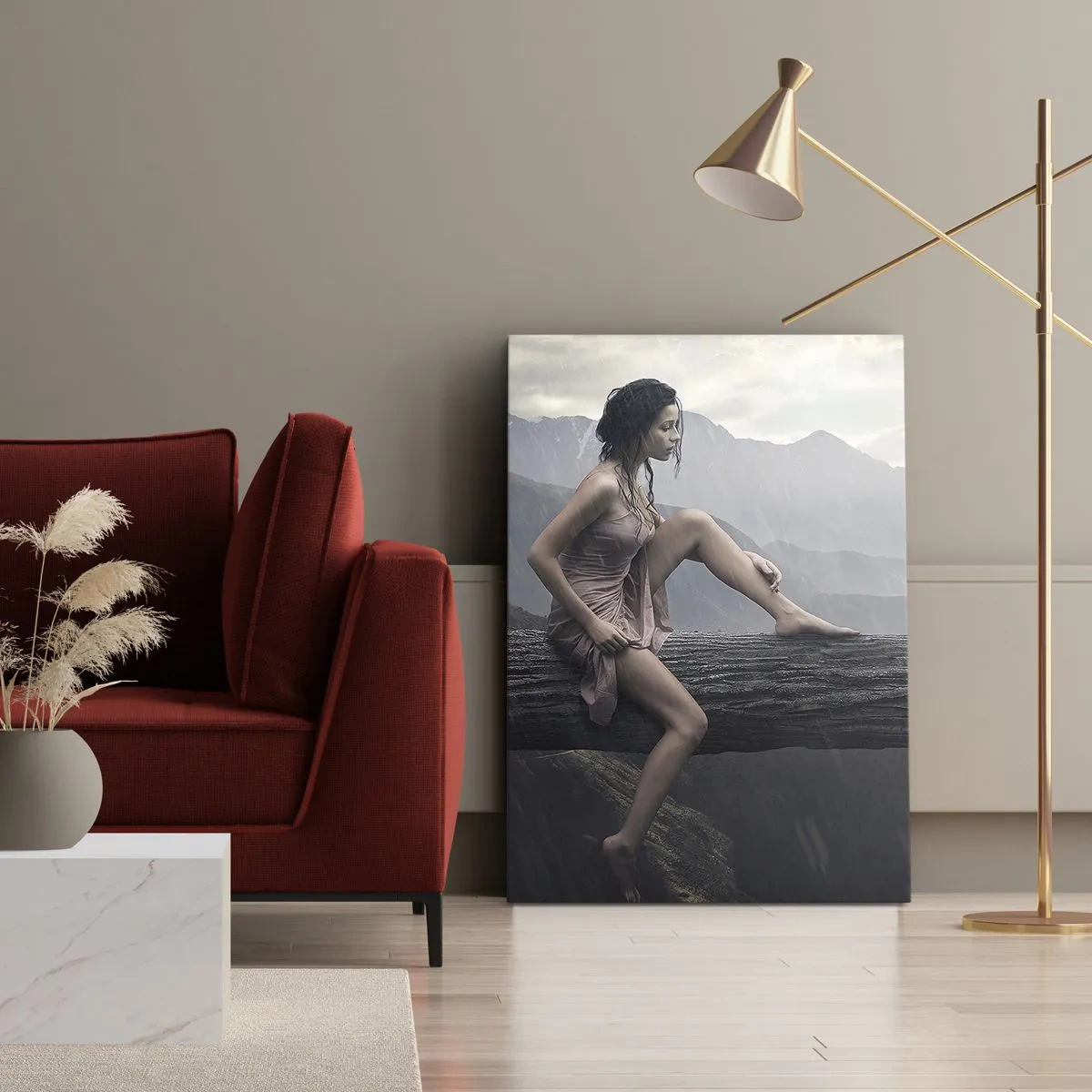 Canvastavla - Bild på duk - Skönhetens topp - 65x120 cm