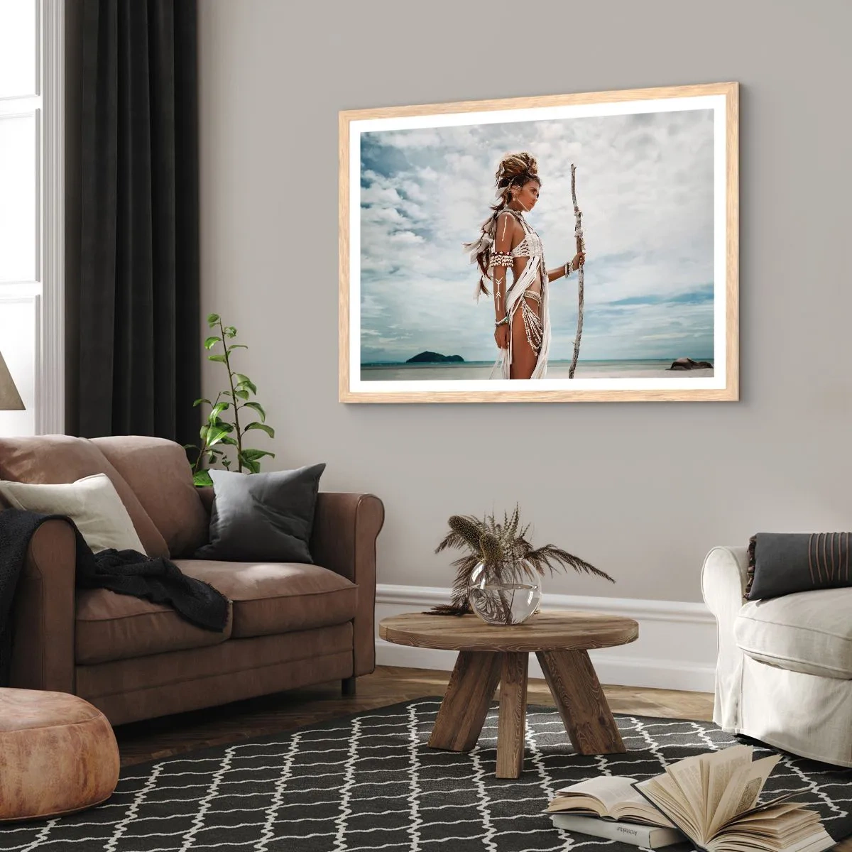 Affisch i ram av ljusek - Tropikens drottning - 50x40 cm