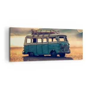 Canvastavla - Bild på duk - Slut på smågudarna: pengar och arbete  - 100x40 cm