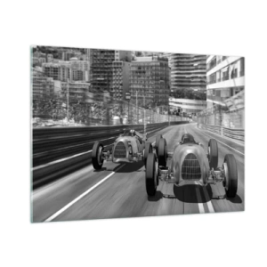 Glastavla - Bild på glas - För länge sedan i Monte Carlo - 100x70 cm