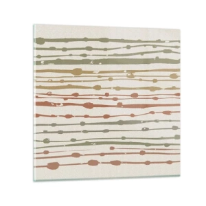 Glastavla - Bild på glas - Musikalisk färgnotation - 30x30 cm