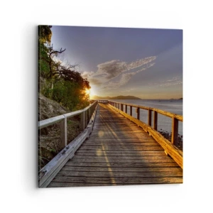 Canvastavla - Bild på duk - Gå, fortsätt gå mot solen - 70x70 cm