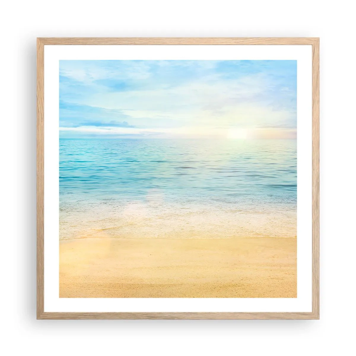 Affisch i ram av ljusek - Det stora blåa - 60x60 cm