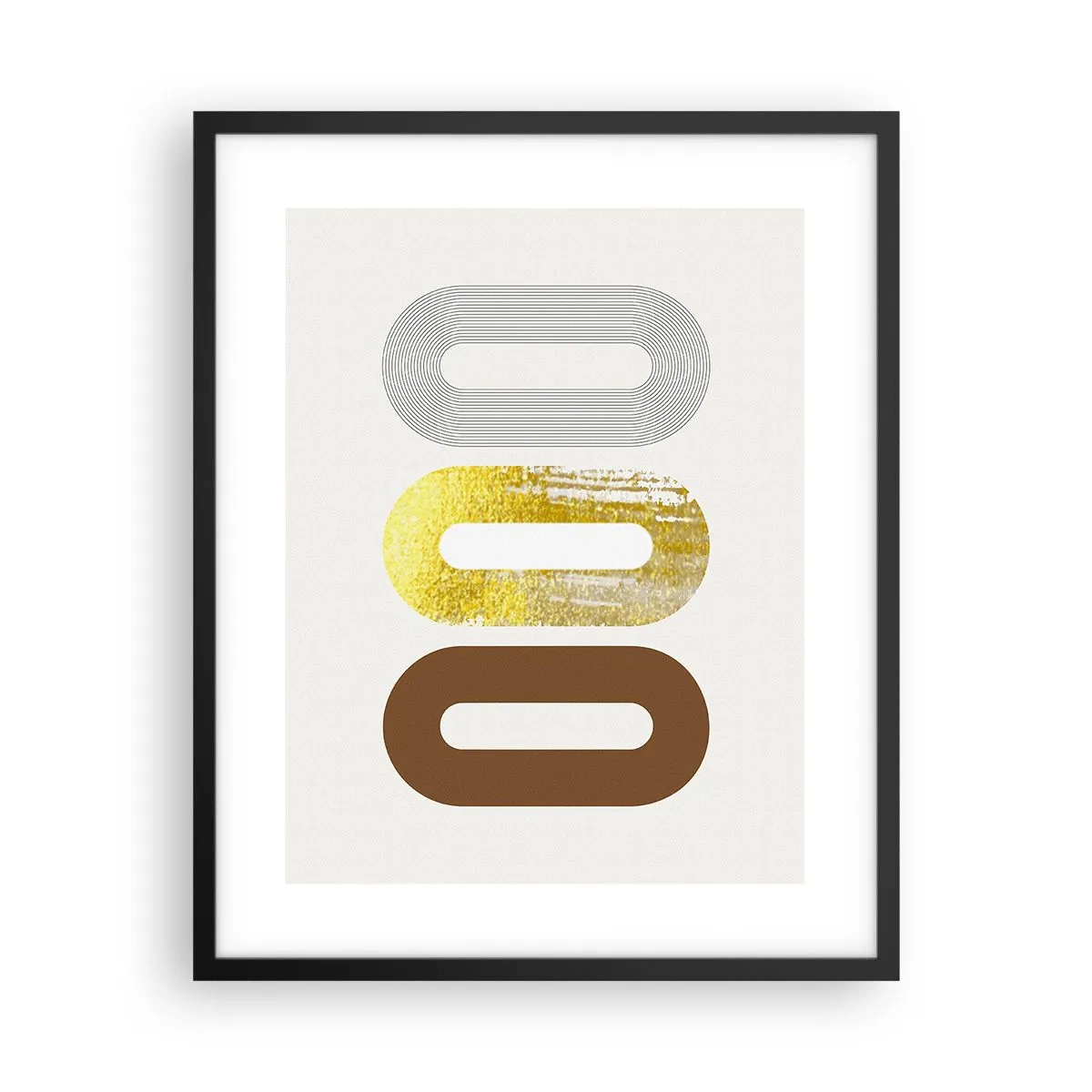 Affisch i svart ram - Ooo! - 40x50 cm