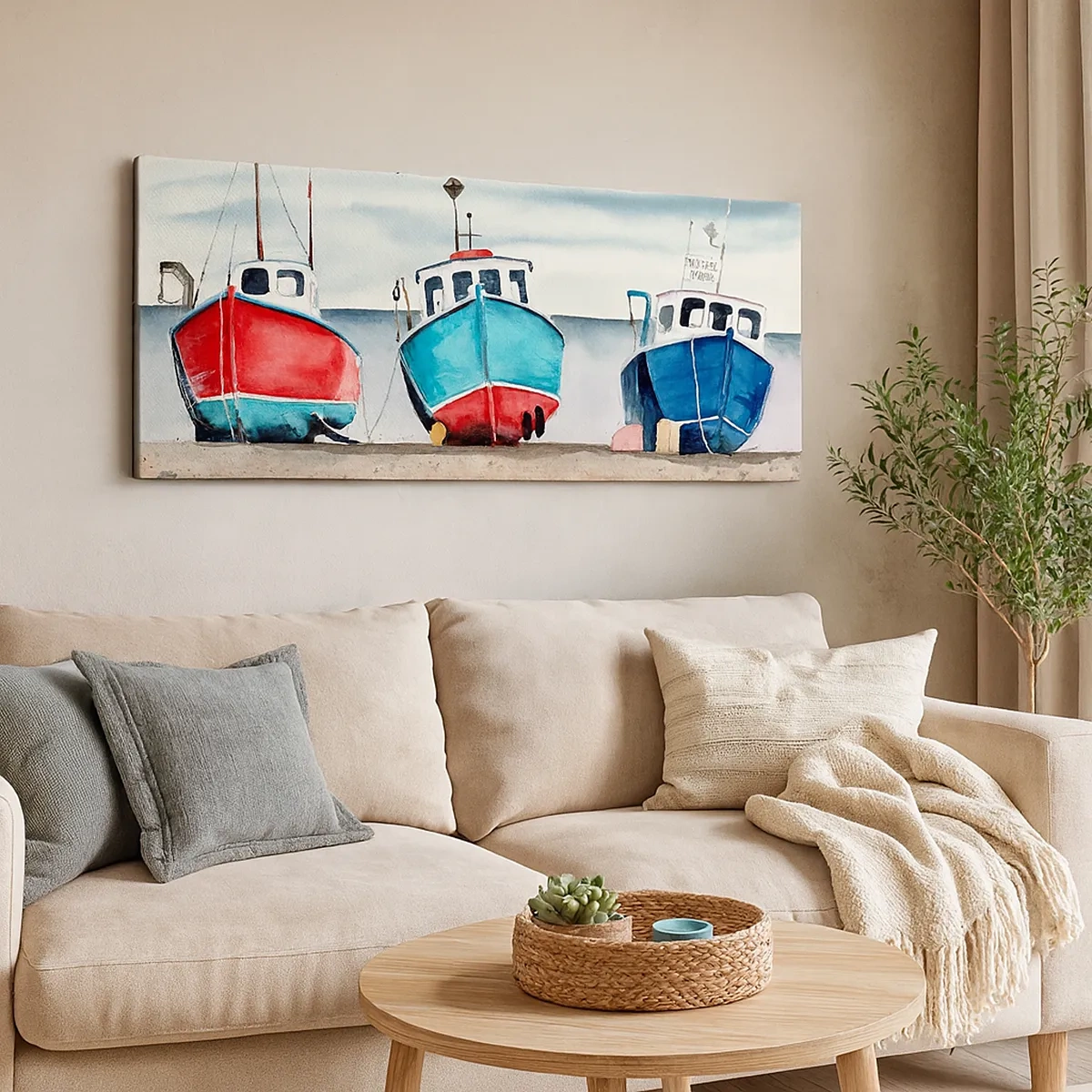 Canvastavla - Bild på duk - Redo för fångst - 30x30 cm