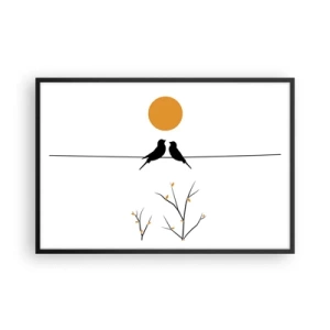 Affisch i svart ram - Näktergalens kväll - 91x61 cm
