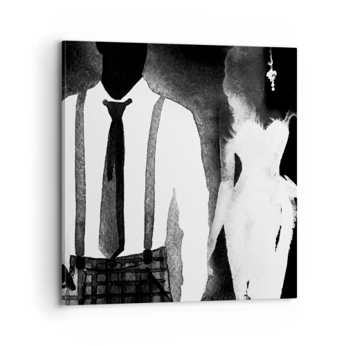 Canvastavla - Bild på duk - Noir stämning - 70x70 cm
