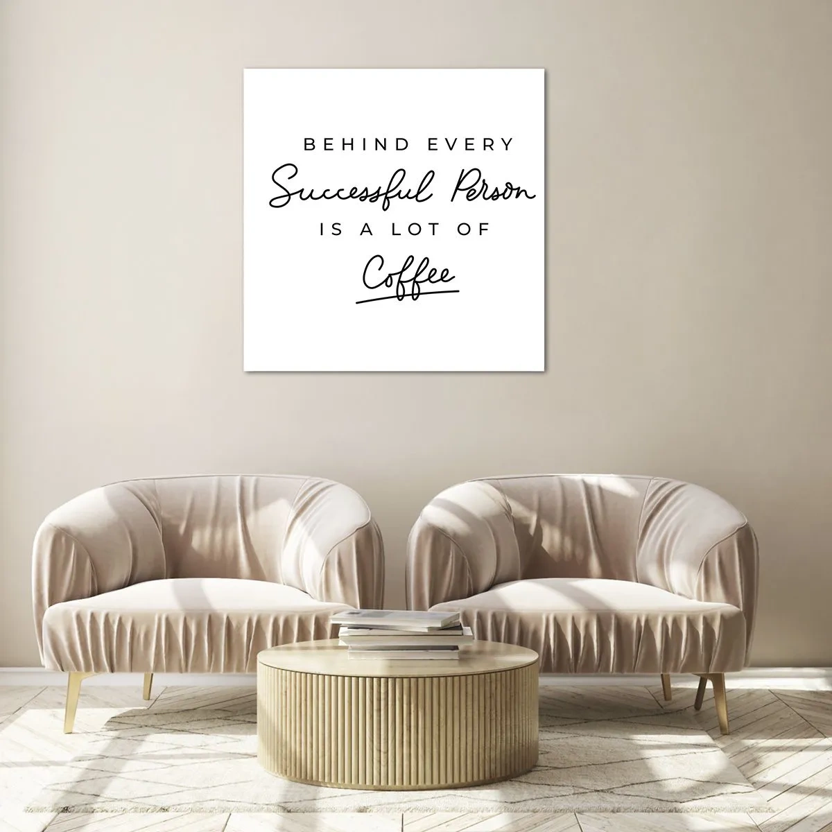 Glastavla - Bild på glas - Framgångens hemlighet - 60x60 cm