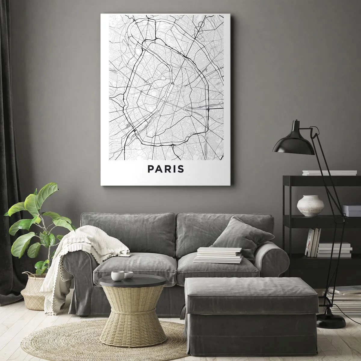 Canvastavla - Bild på duk - Paris blomma - 50x70 cm