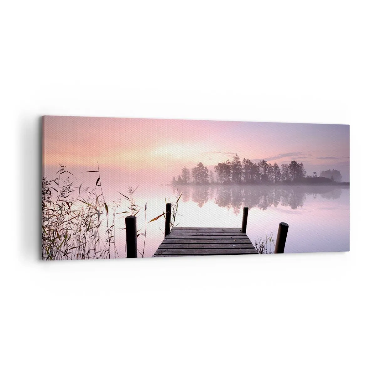Canvastavla - Bild på duk - Ur liljedimman... - 120x50 cm