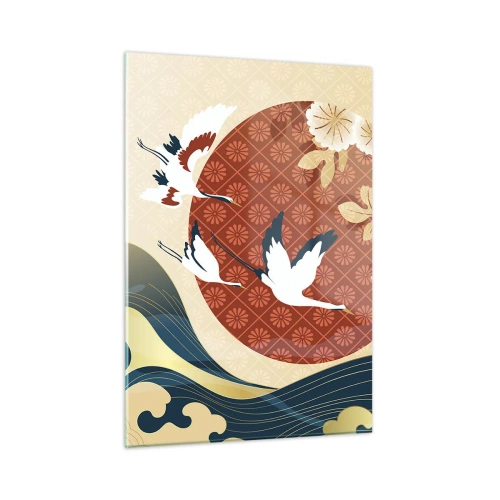 Glastavla - Bild på glas - Japansk saga - 50x70 cm