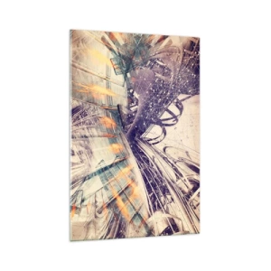 Glastavla - Bild på glas - Med hög fart - 70x100 cm