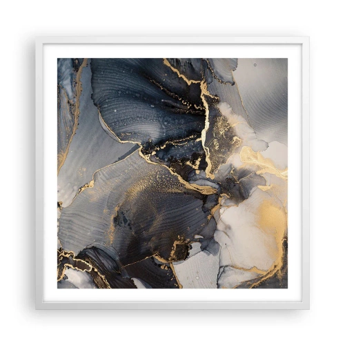 Affisch i vit ram - En stens liv - 60x60 cm