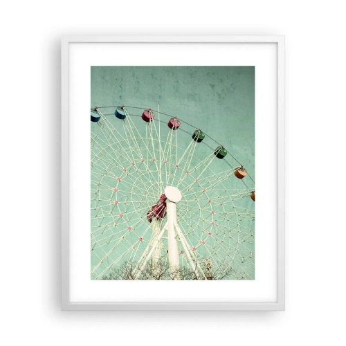 Affisch i vit ram - Välkommen att ha kul - 40x50 cm