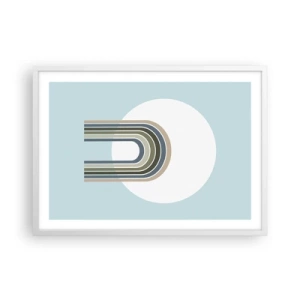 Affisch i vit ram - Ostoppad attraktionskraft - 70x50 cm