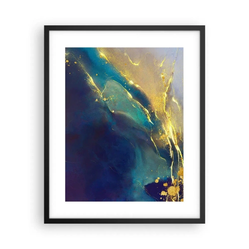 Affisch i svart ram - Utspillt guld - 40x50 cm